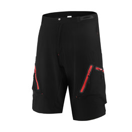 MONTON pantalones cortos sin tirantes - SPORTY B MTB - negro/rojo