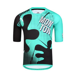 MONTON jersey de manga corta - SPLAT MTB - negro/turquesa