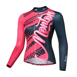 MONTON maillot de verano de manga larga - FERNYARN LADY SUMMER - negro/rojo