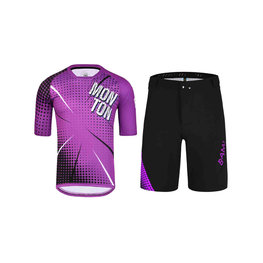 MONTON Maillot y pantalón MTB - BAM MTB - púrpura/negro