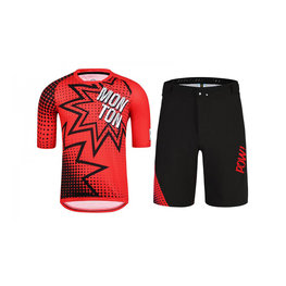MONTON Maillot y pantalón MTB - POW MTB - rojo/negro