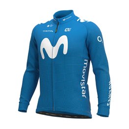 ALÉ maillot de invierno de manga larga - MOVISTAR 2020 WINTER - azul claro