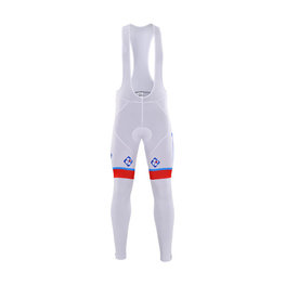 pantalones largos con tirantes - FDJ 2017 WINTER - blanco