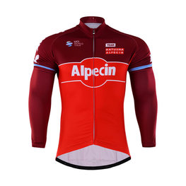 maillot de invierno de manga larga - KATUSHA 2017 WINTER - granate/rojo