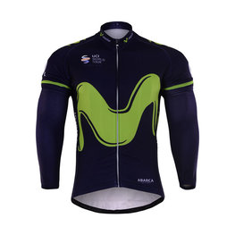 BONAVELO maillot de invierno de manga larga - MOVISTAR 2017 WINTER - verde/azul