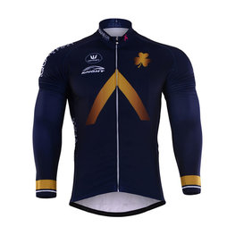 maillot de invierno de manga larga - AQUA BLUE 2017 WNT - dorado/azul
