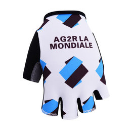 guantes de dedos cortos - AG2R 2017 - azul/negro/blanco