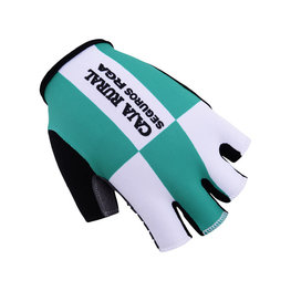 guantes de dedos cortos - CAJA RURAL 2017 - blanco/turquesa