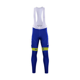 pantalones largos con tirantes - LAMPRE 2017 SUMMER - azul/amarillo
