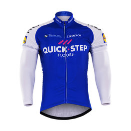 maillot de verano de manga larga - QUICKSTEP 2017 SMR - blanco/azul