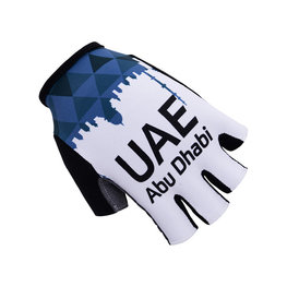 guantes de dedos cortos - UAE 2017 - azul/blanco