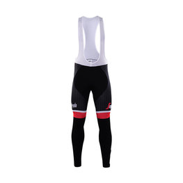 pantalones largos con tirantes - TREK 2017 SUMMER - negro/rojo