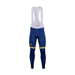 pantalones largos con tirantes - AQUA BLUE 2018 WNT - dorado/azul
