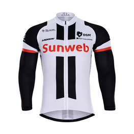 maillot de invierno de manga larga - SUNWEB 2018 WINTER - blanco/negro