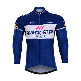 maillot de verano de manga larga - QUICKSTEP 2018 SMR - azul/blanco