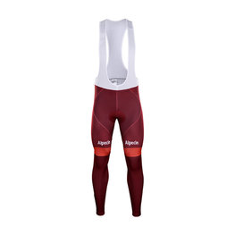 pantalones largos con tirantes - KATUSHA 2018 SUMMER - granate/rojo