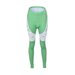 pantalones largos sin tirantes - CYCLINGBOX LADY SMR - blanco/verde
