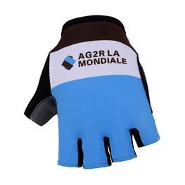 BONAVELO guantes de dedos cortos - AG2R 2018 - blanco/azul/marrón