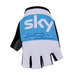 guantes de dedos cortos - SKY 2018 - blanco/azul claro