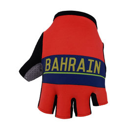 guantes de dedos cortos - BAHRAIN MERIDA 2018 - azul/rojo