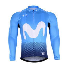 BONAVELO maillot de invierno de manga larga - MOVISTAR 2019 WINTER - azul