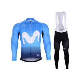BONAVELO jersey y pantalón de invierno - MOVISTAR 2019 WINTER - negro/azul