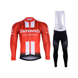 BONAVELO jersey y pantalón de invierno - SUNWEB 2019 WINTER - negro/rojo