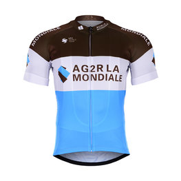 BONAVELO jersey de manga corta - AG2R 2019 - blanco/azul/marrón