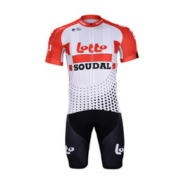 BONAVELO maillot corto y pantalón corto - LOTTO SOUDAL 2019 - blanco/negro/rojo