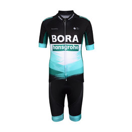 BONAVELO maillot corto y pantalón corto - BORA 2020 KIDS - blanco/negro/verde