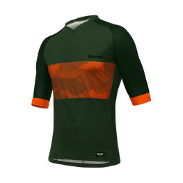 SANTINI jersey de manga corta - BOSCO MTB - verde/naranja