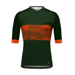 SANTINI jersey de manga corta - BOSCO MTB - verde/naranja