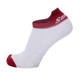 SANTINI calcetines de tobillo - CLASSE - blanco/granate