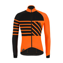 SANTINI maillot de invierno de manga larga - SVOLTA WINTER - negro/naranja