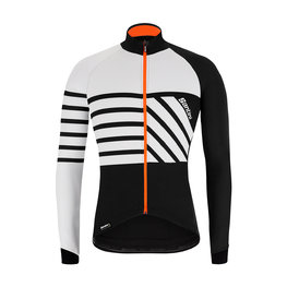 SANTINI maillot de invierno de manga larga - SVOLTA WINTER - blanco/negro
