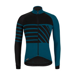 SANTINI maillot de invierno de manga larga - SVOLTA WINTER - negro/azul