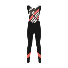 SANTINI pantalones largos con tirantes - CORAL RAGGIO LADY - negro/rosa