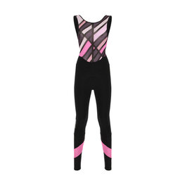 SANTINI pantalones largos con tirantes - CORAL RAGGIO LADY - negro/rosa