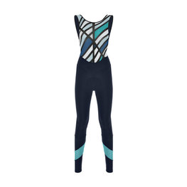SANTINI pantalones largos con tirantes - CORAL RAGGIO LADY - azul/negro
