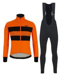 SANTINI chaqueta y pantalón de invierno - COLORE BENGAL WINTER - negro/naranja