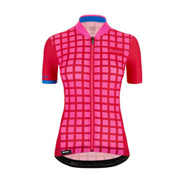 SANTINI jersey de manga corta - SLEEK GRIDO - azul/rosa