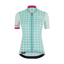 SANTINI jersey de manga corta - SLEEK GRIDO - rosa/verde