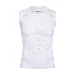 SANTINI camiseta sin mangas - MESH - blanco