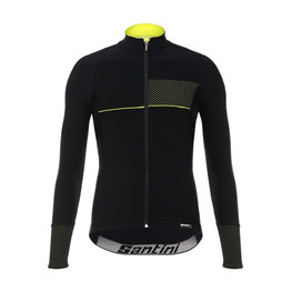SANTINI maillot de invierno de manga larga - VEGA 2.0 WINTER - negro/amarillo