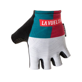 SANTINI guantes de dedos cortos - LA VUELTA 2018 - negro/azul/rojo/blanco