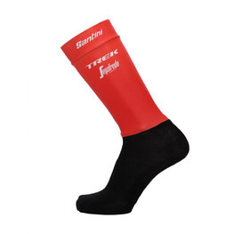 SANTINI calcetines clásicos - TREK 2018 AERO - negro/rojo