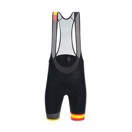 SANTINI pantalones cortos de tirantes - LA VUELTA 2019 - negro/amarillo/rojo