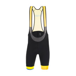 SANTINI pantalones cortos de tirantes - LA VUELTA 2019 - negro/amarillo