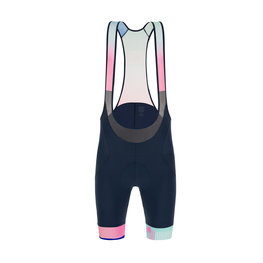 SANTINI pantalones cortos de tirantes - LA VUELTA 2019 - azul claro/azul/rosa
