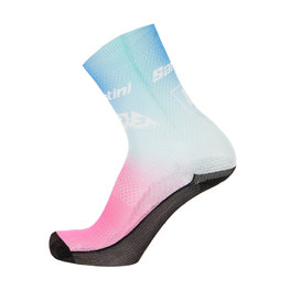 SANTINI calcetines clásicos - LA VUELTA 2019 - azul claro/rosa